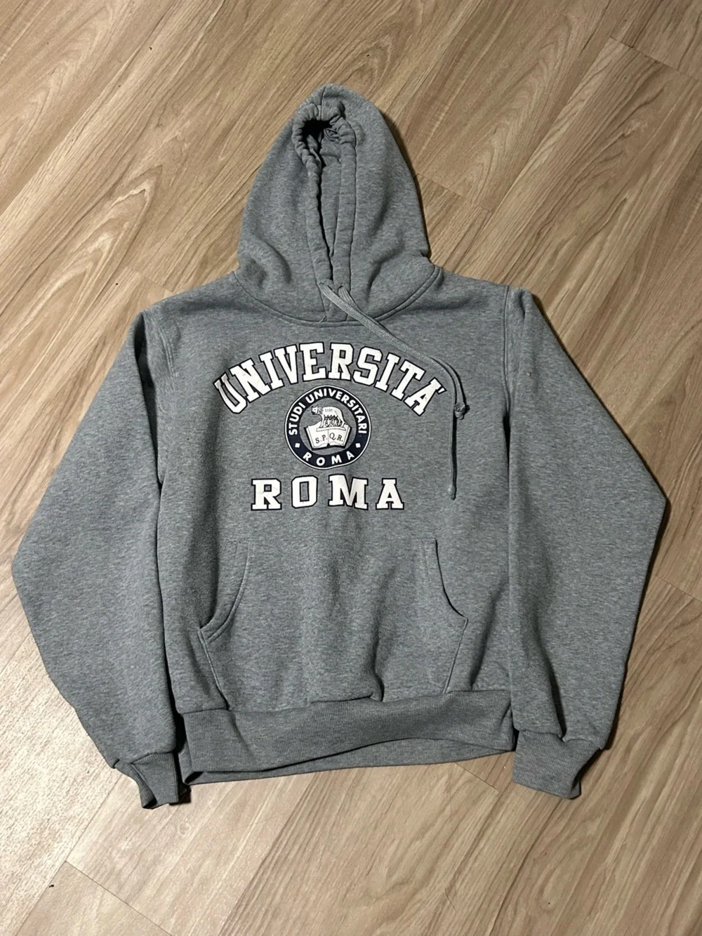 Universita Roma Gray Hooded Sweatshirt